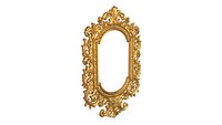 Luxury Baroque Ornamental Carved Mirror Frame Relief STL CNC 03