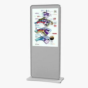 Digital Information Kiosk White