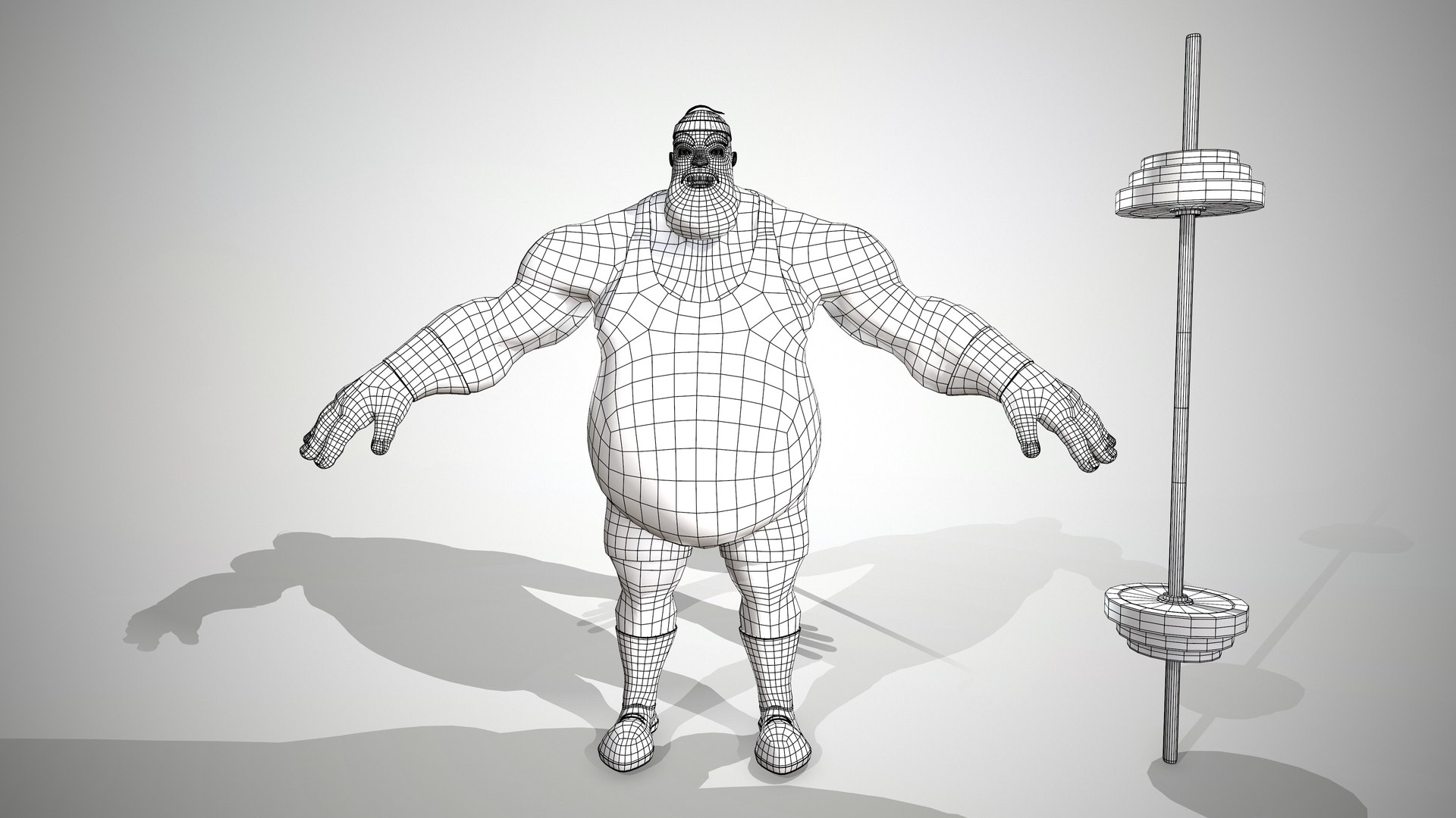 3D Weightlifter Low-poly model - TurboSquid 1859899