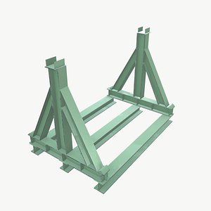3D Industrial Storage Rack model