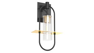 3D model Troy Lighting B6392 Smyth 1 Light 18 inch Dark Bronze with Brushed Brass Outdoor Wall Sconce