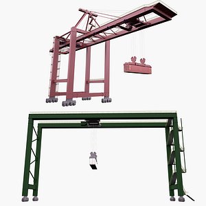 3D container crane rtg