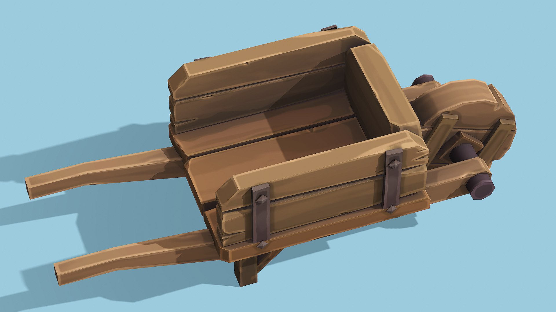 3D Stylized Wheelbarrow - PBR Game Ready - TurboSquid 2050037