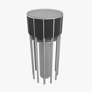 3d civic water tower model