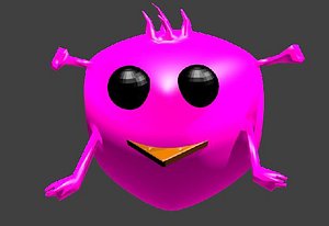 3D pink alien