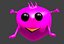 3D pink alien