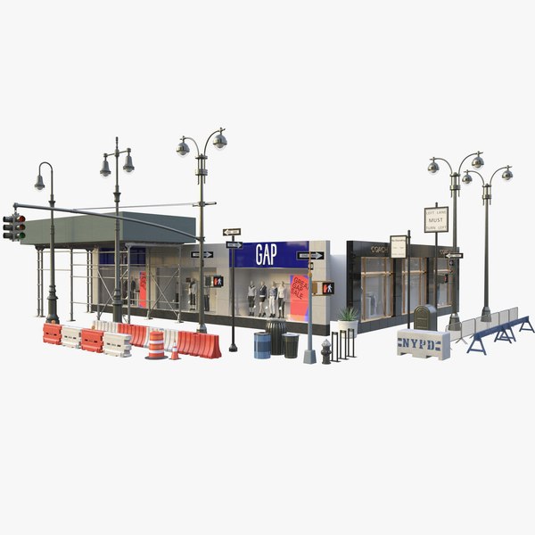 3d city props