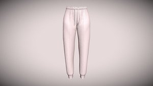 Girls-Jogger In Low Poly 3D