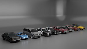 Low-Poly car pack 3D