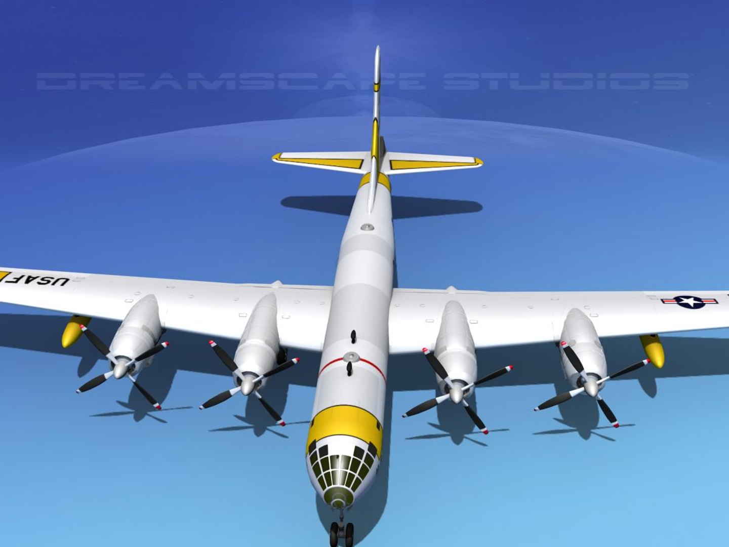 Scale Boeing B-50 Superfortress 3d 3ds