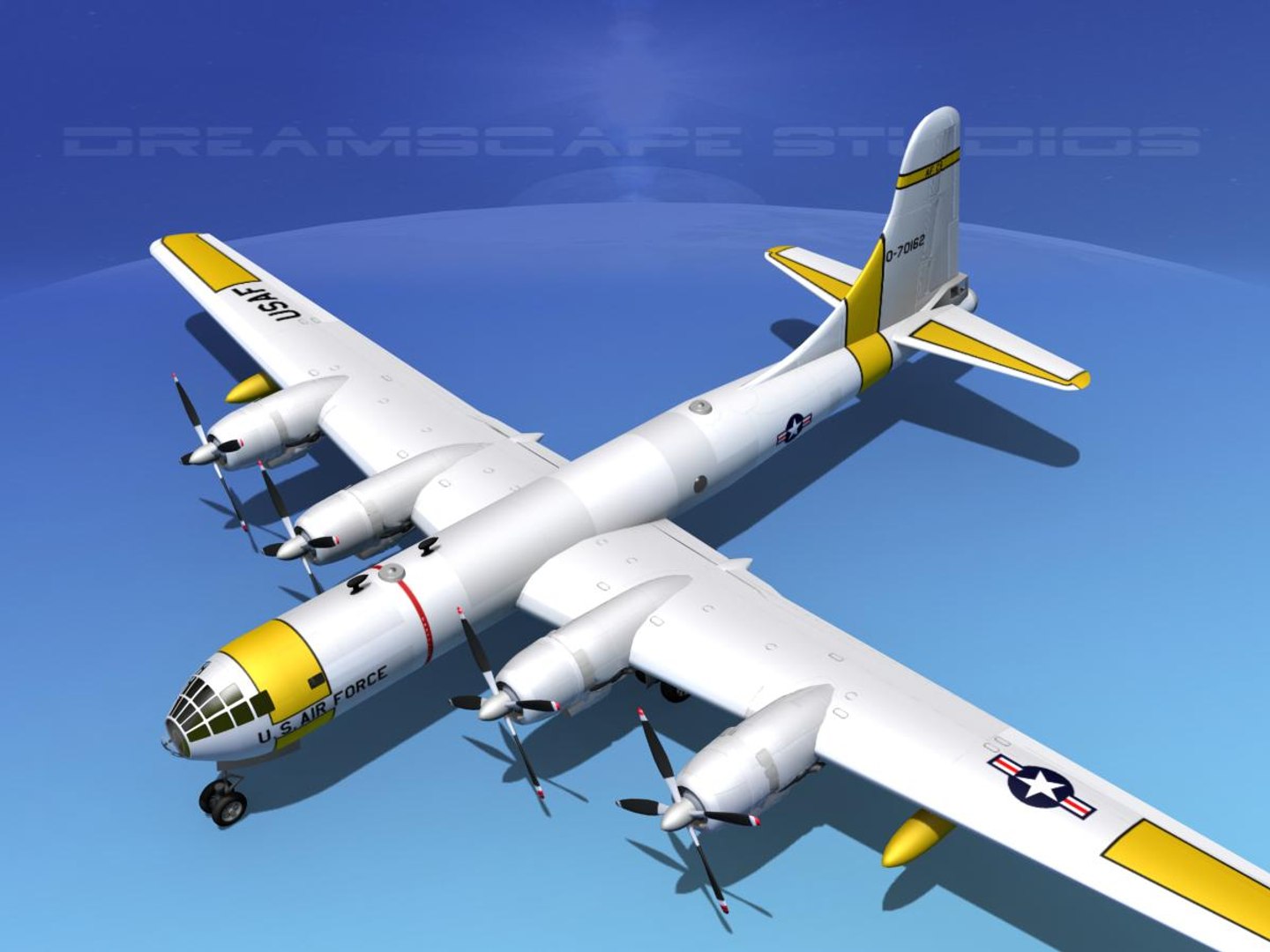 Scale Boeing B-50 Superfortress 3d 3ds