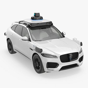 3D Autonomous Ride Hailing SUV White model