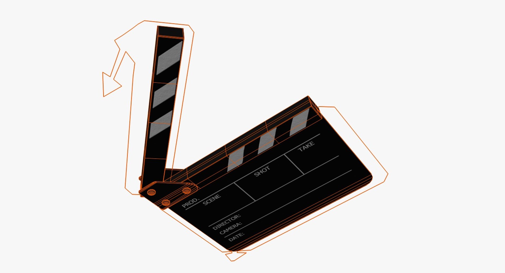 Clapperboard Clapper Board Model - TurboSquid 1218607
