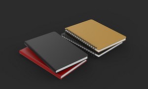 notebook Low-poly 3D model