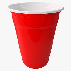 red plastic cup 3d 3ds
