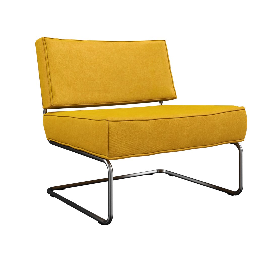 LOUNGE CHAIR RIDGE RIB YELLOW model - TurboSquid 1913263