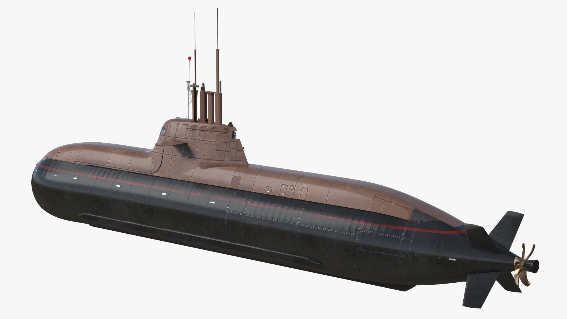 Compact Submarine HDW Class 212A Wet Rigged Model - TurboSquid 2063040