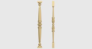 3D decorative balusters model