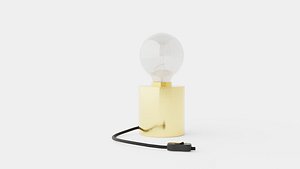 Cylindrical metal lamp base model