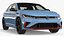 2026 Volkswagen Jetta GLI Monterey Blue Pearl Rigged 3D model