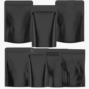 3D Stand Up Pouch Packaging Bundle model