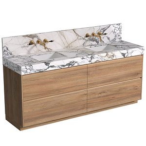 Modern Washbasin Cabinet Bathroom Furniture 3D model