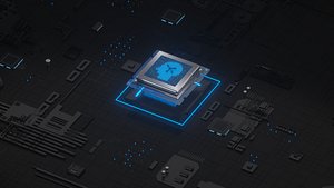 3D C4D Octane CPU chip core capacitance Scifi Circuit board 13