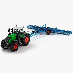 FENDT 1050 Vario Tractor and Lemken System-Kompaktor Gigant