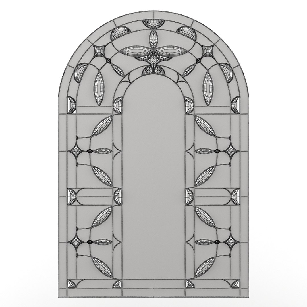 Stained-glass Arc 3 Frosted Glass 3d Model
