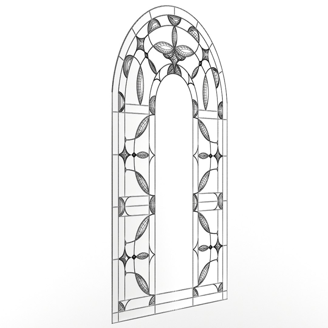Stained-glass Arc 3 Frosted Glass 3d Model