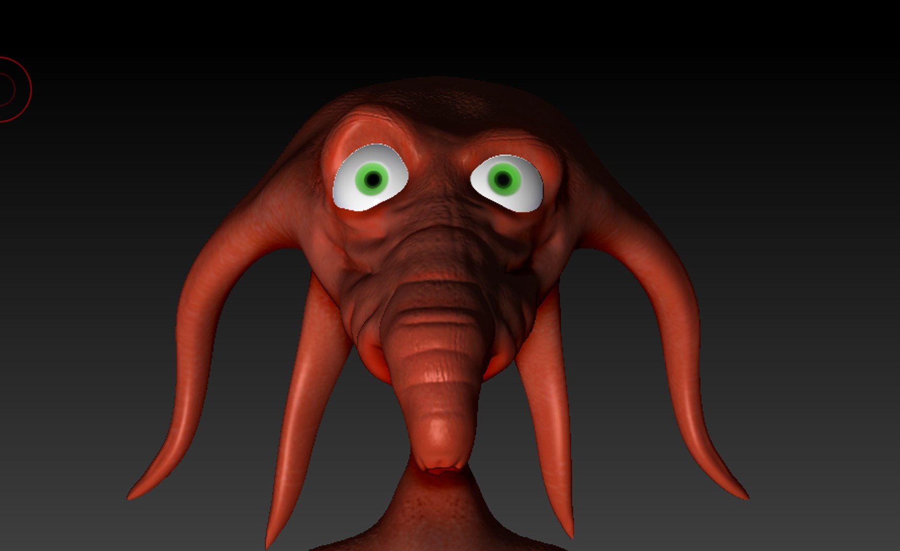 Orange-brown Alien 3d Max