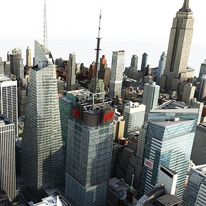 3D Manhattan  Midtown block 2023 model