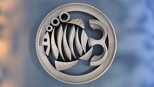 Fish made of wood 3D model