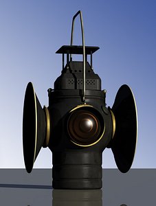 3D railroad switch lamp adlake model