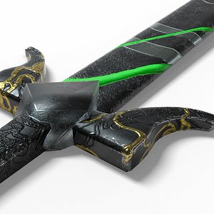 Black Green Fantasy Sword
