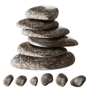 Set of stones 3D model