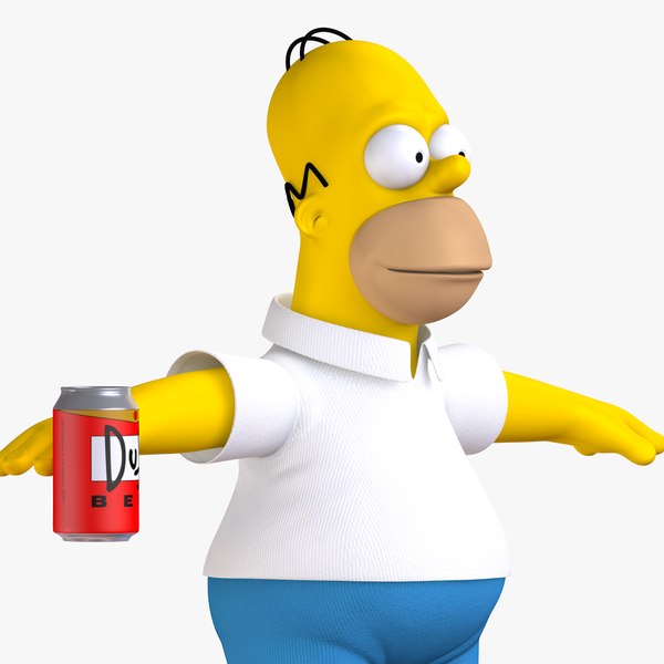 3D homer simpson character