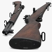 M1 Garand US Rifle Disassembled Brown Old