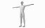 Natural Male Body in T-Pose Base Mesh