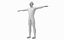 Natural Male Body in T-Pose Base Mesh