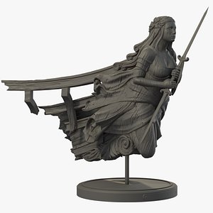 Silent Mary Pirate Ship figurehead 3D