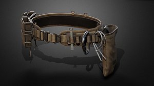 3D tactical belt pack model