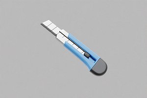 paper cutter knife Cartoon 3D model