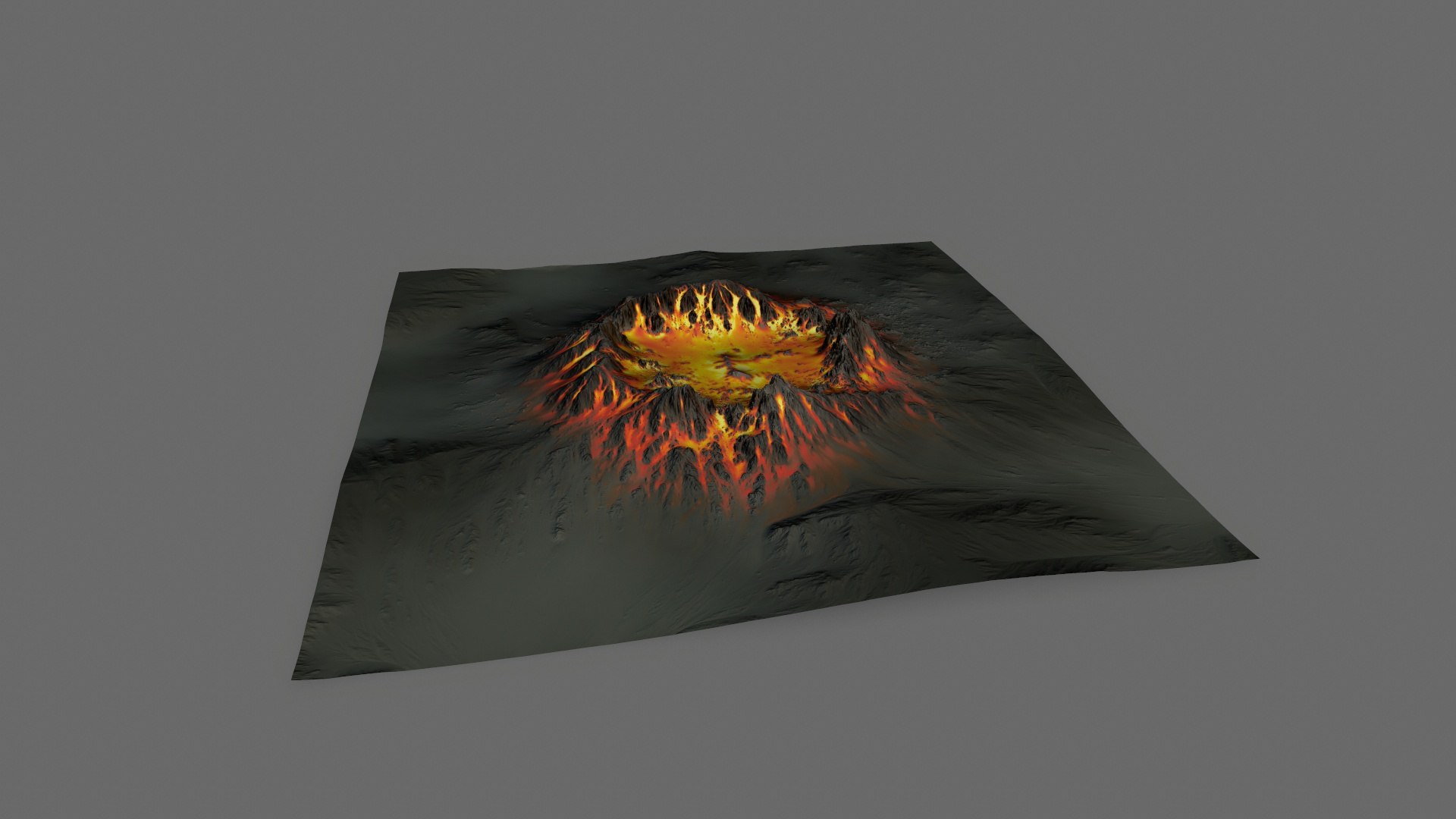 3D Volcano Model - TurboSquid 1805010