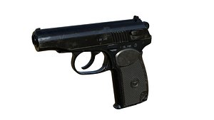 3D model makarov gun