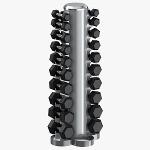 3D Bonnlo Dumbbell Rack model - TurboSquid 2140101