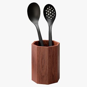 Carter Acacia Utensil Holder