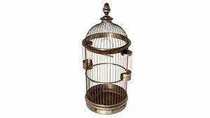 3D vintage birdcage