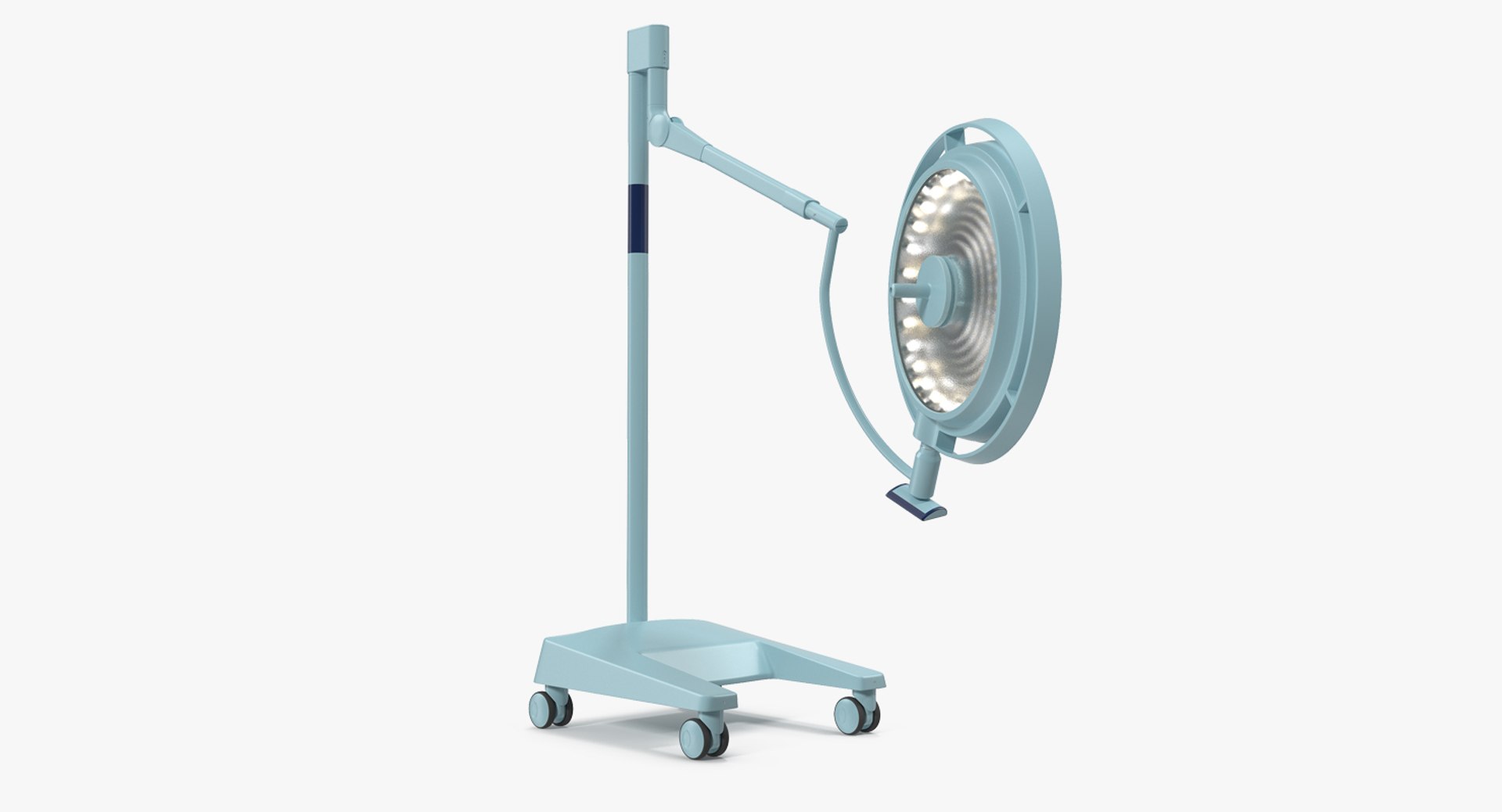 Modular Surgical Light System Rigged 3D Model 3D model preview