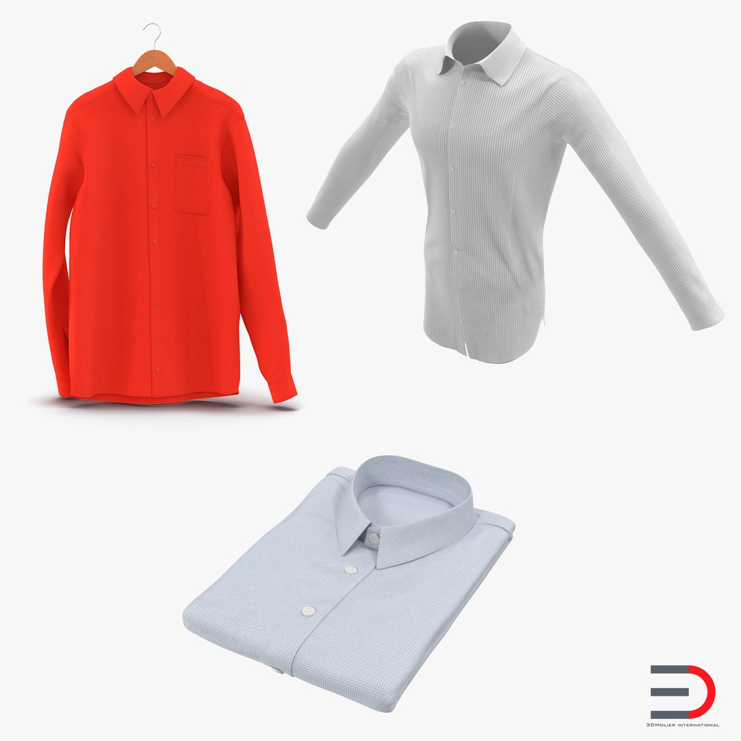 Shirts 3D Models Collection 3D model preview